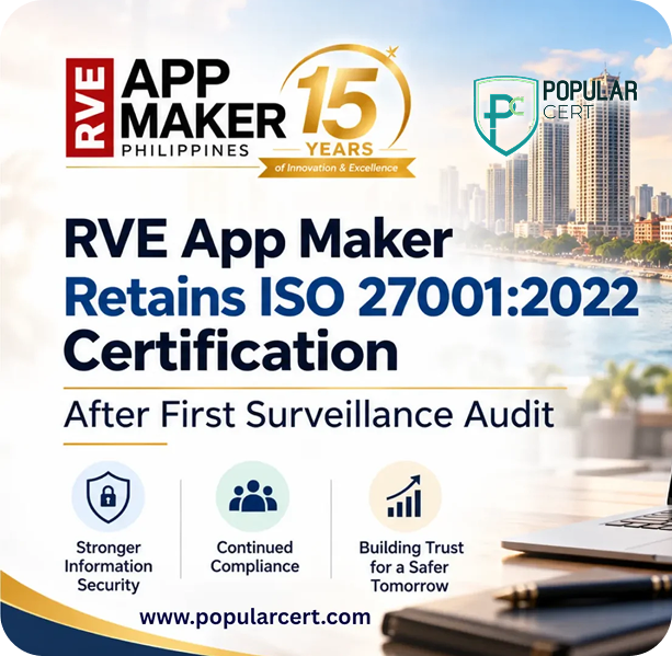 RVE App Maker Successfully Retains ISO/IEC 27001:2022 Certification